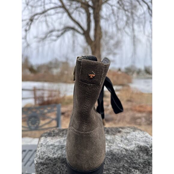 Kate Spade Raquel Olive Green Suede Booties Boots Size 7.5 Excellent Condition - Picture 4 of 7